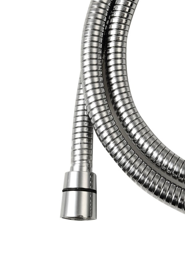 LUX kovová sprchová hadice, roztažitelná 150-180cm, chrom FSACC293