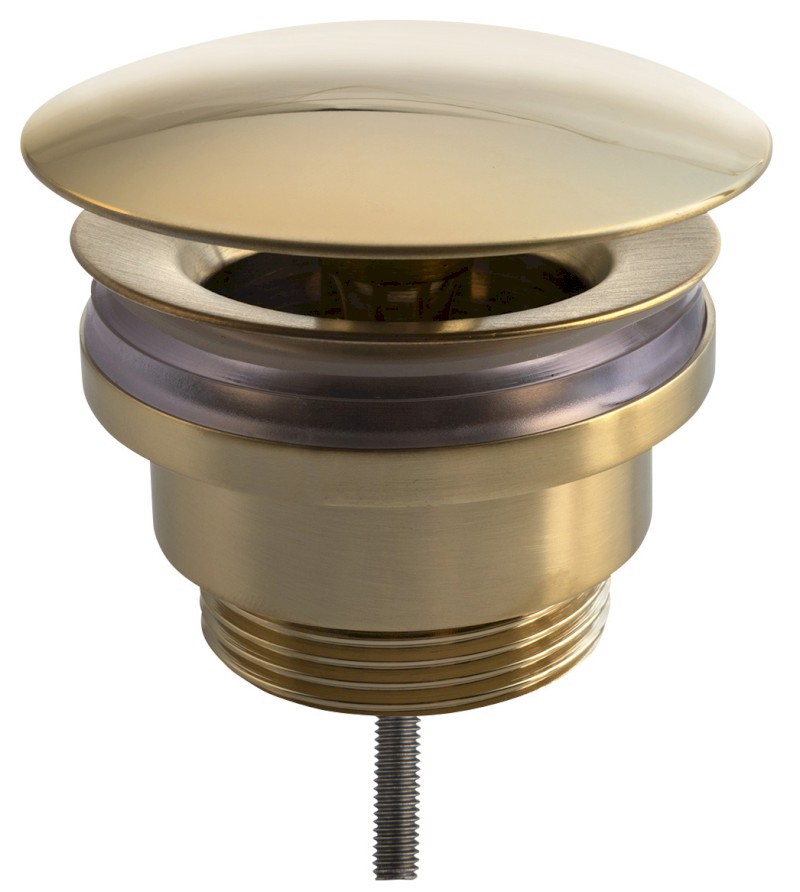 Umyvadlová výpust 5/4“, neuzavíratelná, velká zátka, 5-55mm, zlato UD52556P