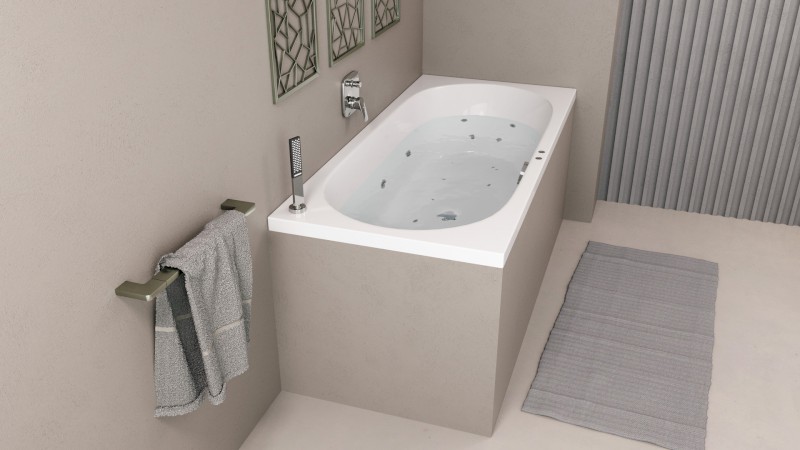 ASTRA B hydromasážní vana, 165x75x48cm, Active Hydro-Air, chrom 32611.2010