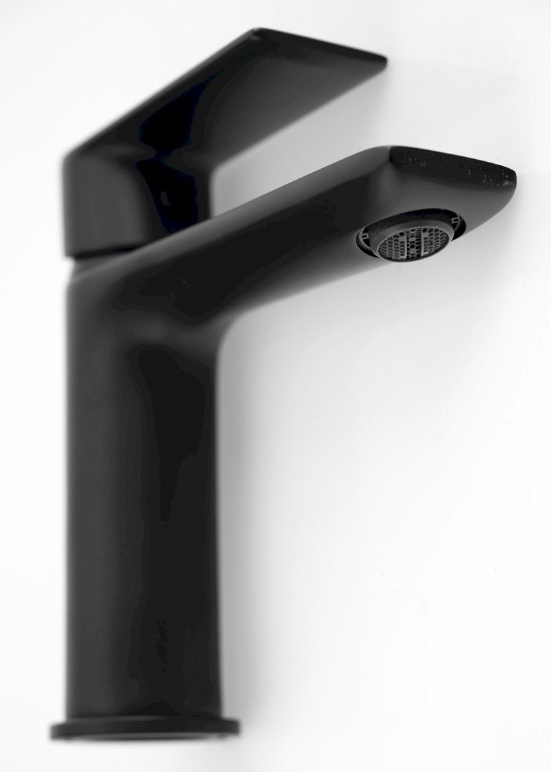 Stojánková umyvadlová baterie s bidetovou sprchou, černá mat SK401B