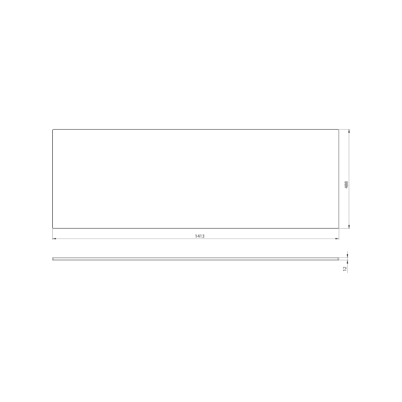 Deska Rockstone 140,7x1,2x48,8cm, bílá mat WR006-0101