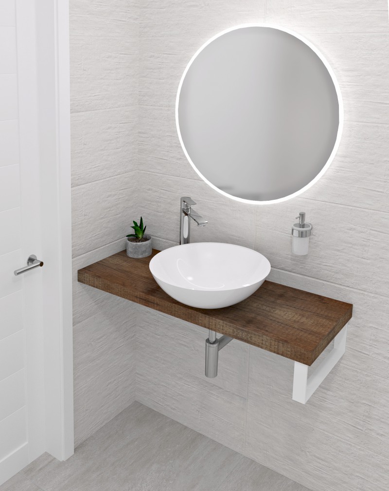 AVICE deska pod umyvadlo 130x36cm, tl.5cm, old wood AV1368