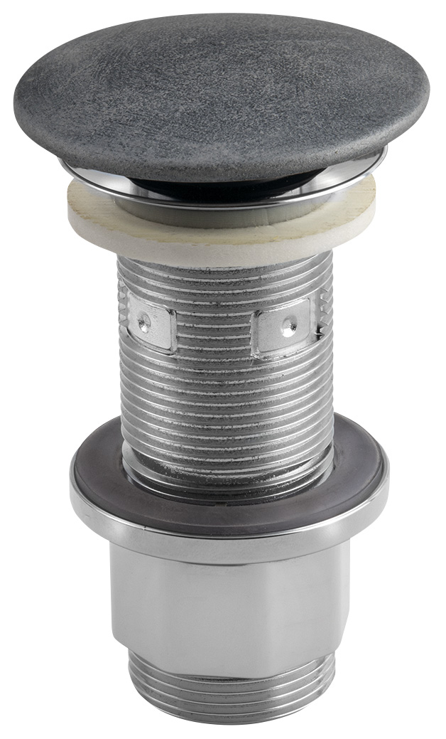Umyvadlová výpust 5/4“, click-clack, betonová zátka, 10-80mm, stříbrná mat FG919