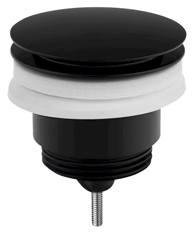 Umyvadlová výpust 5/4“, click-clack, velká zátka, 10-45mm, černá mat 7532.310.5X