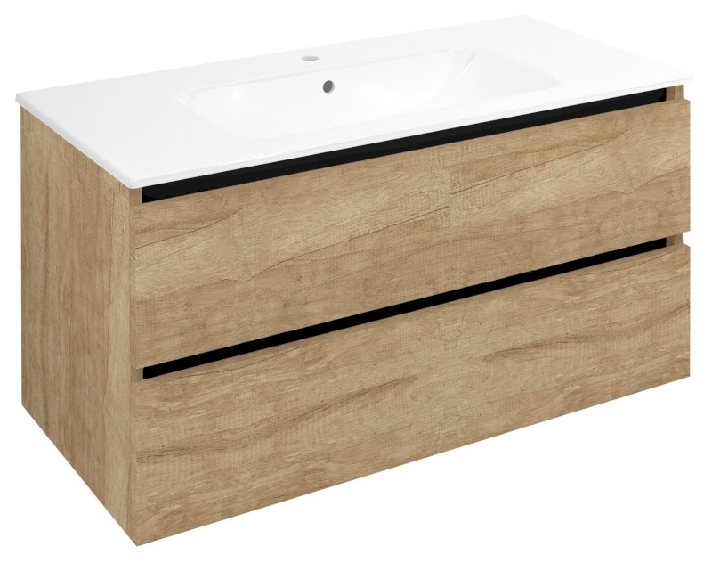 EZARA umyvadlová skříňka 99,8x52x46cm, dub alabama EZ101-2222