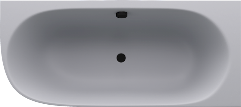 SUSSI R rohová stojící vana litý mramor 160x70x49,5cm, šedá mat 90191R.31