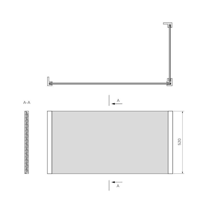 UNIVERSAL rohový panel 130x80x52cm, L/R 30251