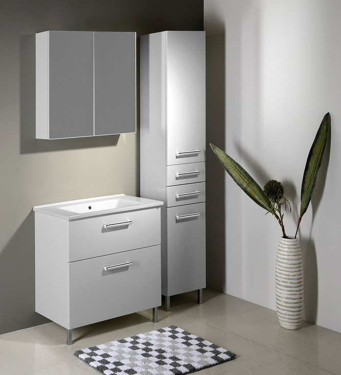 VEGA umyvadlová skříňka 62x72,6x43,6cm, 2x zásuvka, bílá VG063