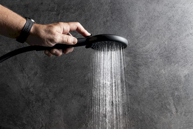 Ruční masážní sprcha, 3 režimy sprchování + režim oplach, silikon trysky, průměr 120mm, ABS/černá mat 1204-51B