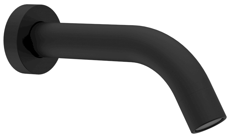 Nástěnná výtoková hubice, kulatá, 174mm, černá mat BO512