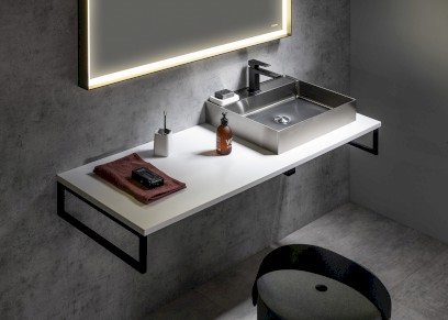 PLATO deska Rockstone 1100x24x500mm, bílá mat PL110-0101