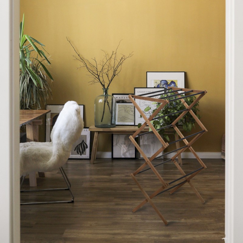 CIKCAK skládací stojan na ručníky 73x97x39 cm, jasan SP621