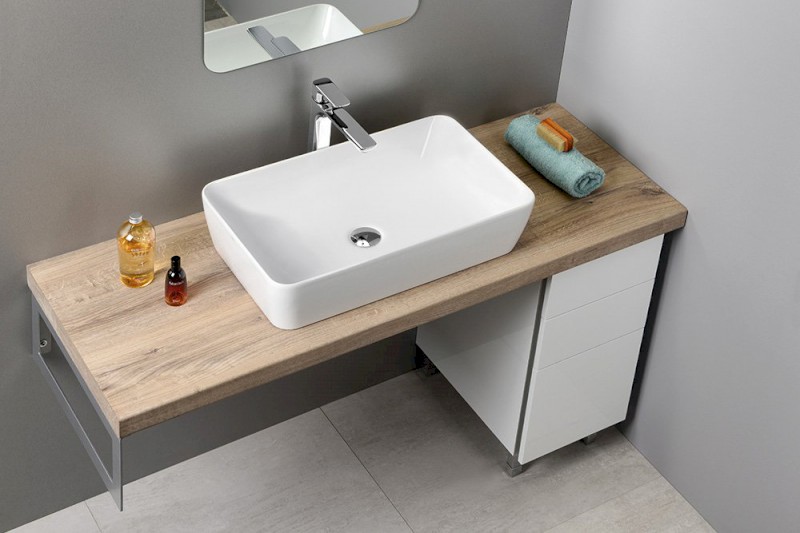 NUBES keramické umyvadlo na desku 60x38cm, bílá ExtraGlaze 903611