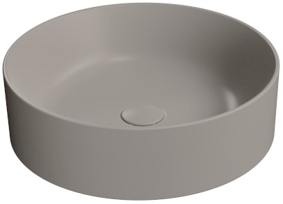 KUBE X keramické umyvadlo na desku, průměr 45cm, tortora mat 942705