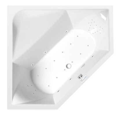 FLOSS hydromasážní vana, 145x145x50cm, Highline Hydro-Air, chrom 98611.6010