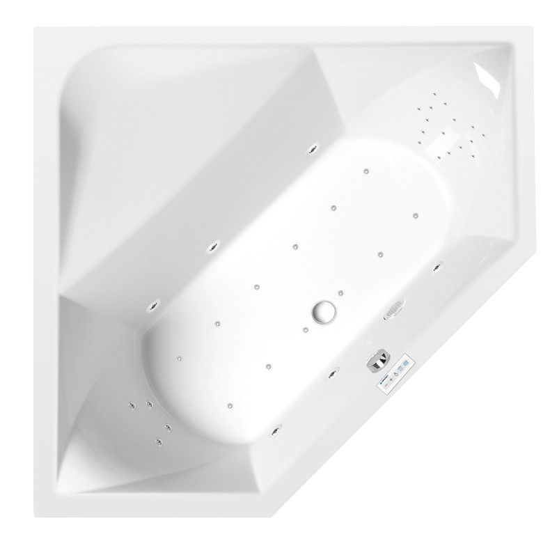 FLOSS hydromasážní vana, 145x145x50cm, Highline Hydro-Air, chrom 98611.6010