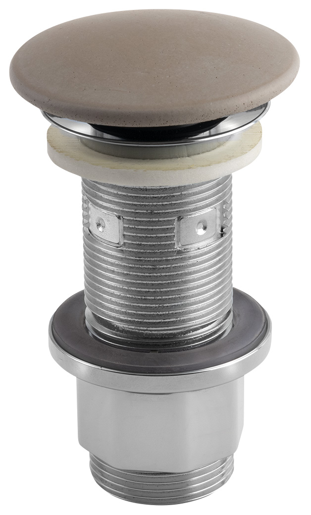 Umyvadlová výpust 5/4“, click-clack, betonová zátka, 10-80mm, písková mat FG914