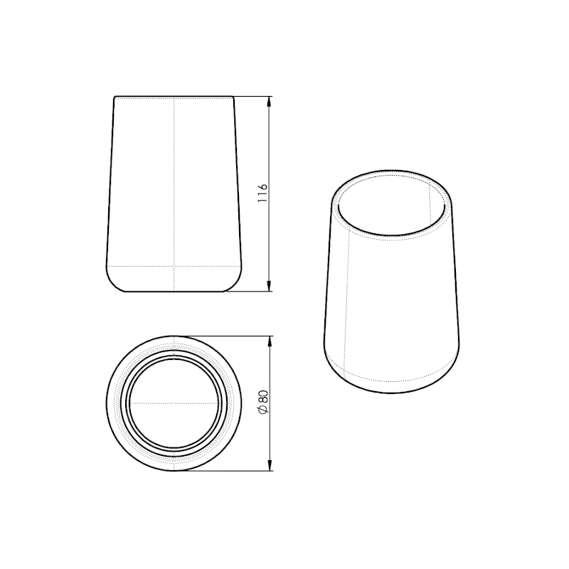 MARIKA sklenka na postavení, šedá MK9808