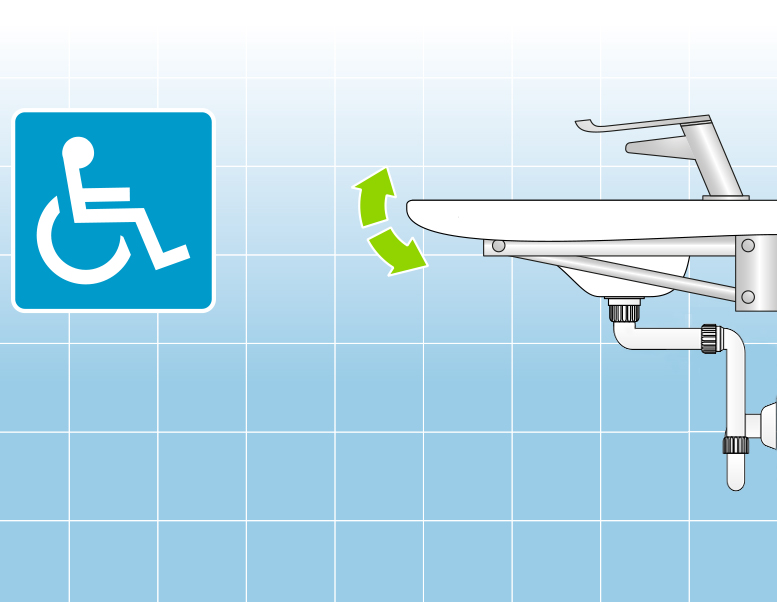 Umyvadlový sifon šetřící místo 5/4