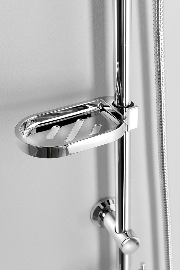 ZARA sprchový sloup k napojení na baterii, hlavová, ruční sprcha, chrom SL420