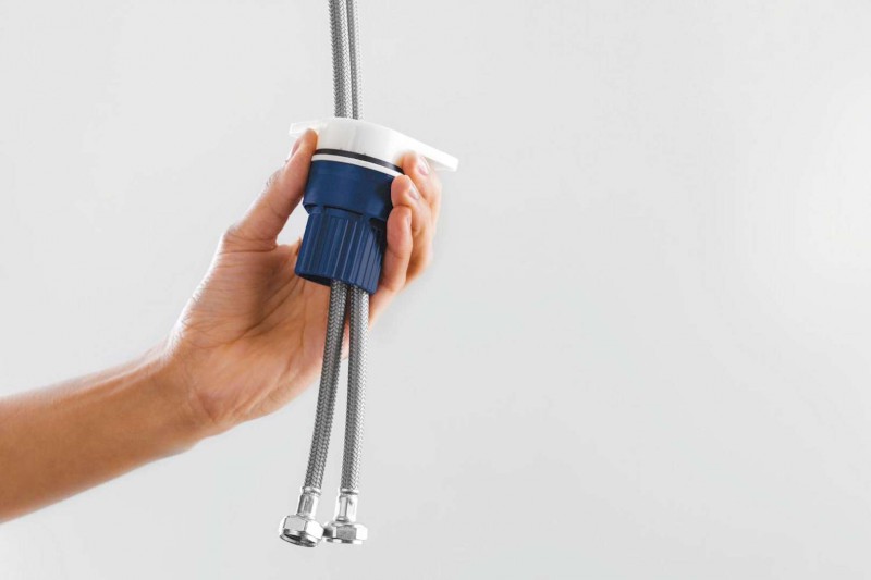 QuickFix Start Dřezová baterie s výsuvnou sprškou, supersteel GROHE 30531DC1