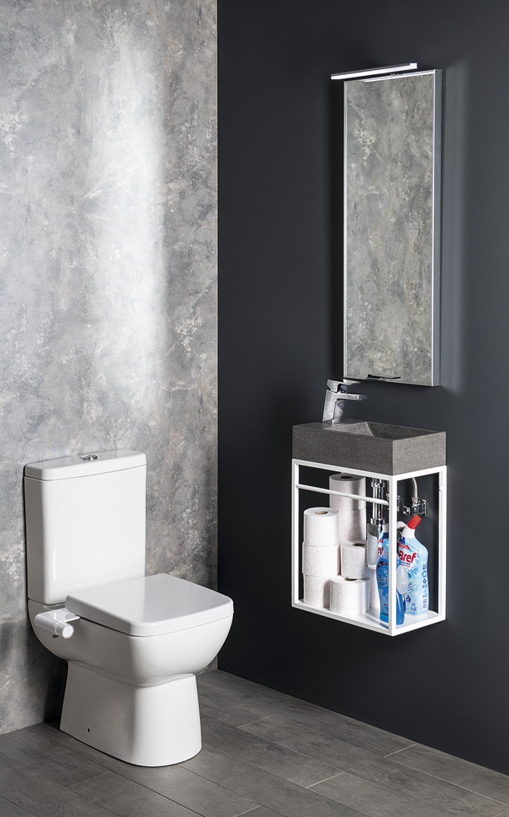 AROWANA zrcadlo v rámu 35x90cm, chrom AW3590