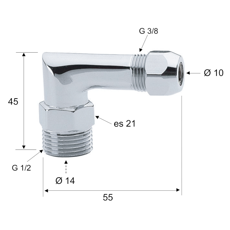 Připojovací koleno M1/2