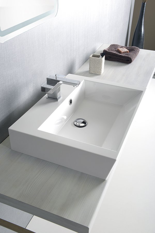 AVICE deska pod umyvadlo 230x50cm, tl.5cm, dub starobílý AV235