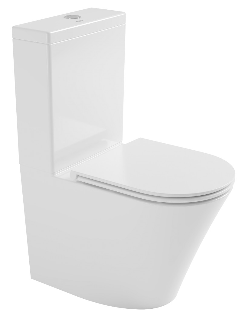 FEIN WC kombi mísa, Rimless, 61x36cm, spodní/zadní odpad, bílá 201.424.4