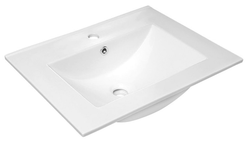 SLIM keramické umyvadlo, nábytkové, 60x46,5cm, bílá 1601-60