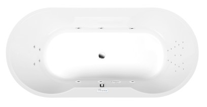 IO hydromasážní vana, 180x85x49cm, Highline Hydro, chrom 16611.5010