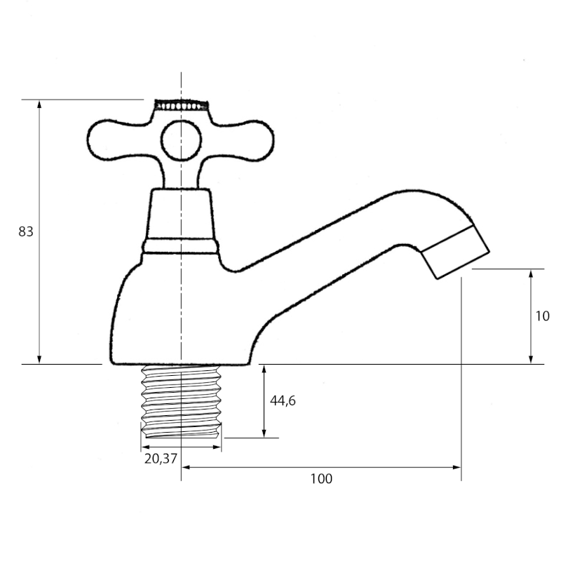 ANTEA stojánkový umyvadlový ventil, chrom 3201
