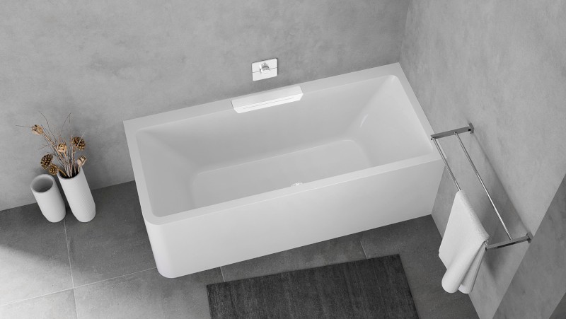CASCATA R MONOLITH obdélníková vana 180x80x60cm, kaskáda bílá 73836MR.101