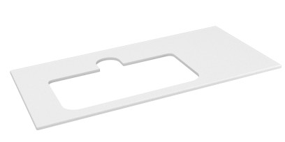 BRAHEA deska rockstone s otvorem 96,6x51,5cm, levá, bílá mat BT097-0101-L