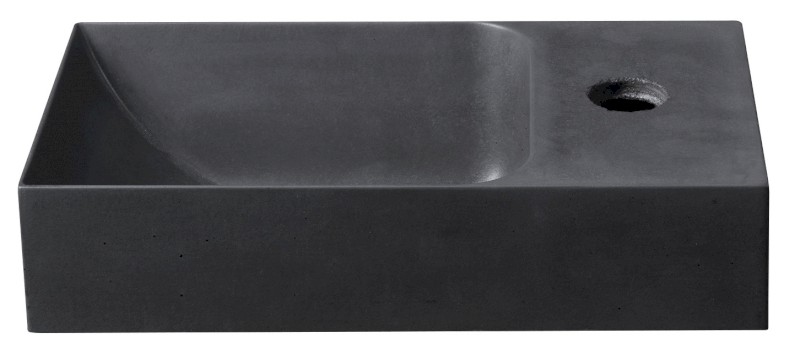 PICCOLINO betonové umývátko 30,8x17cm, baterie vpravo, antracit mat PK30516