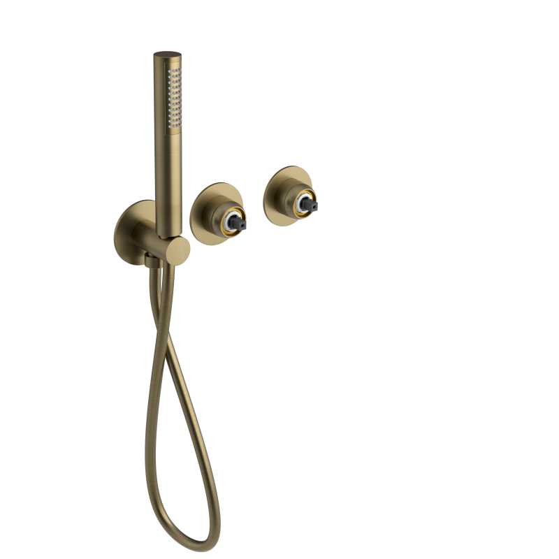 ULTRAMIX tělo podomítkové sprchové/vanové baterie s ruční sprchou, 2 výstupy, zlato mat UT045G-1
