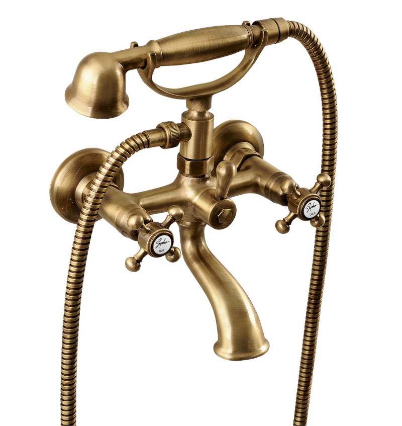 ANTEA nástěnná vanová baterie kompletní, bronz 3016