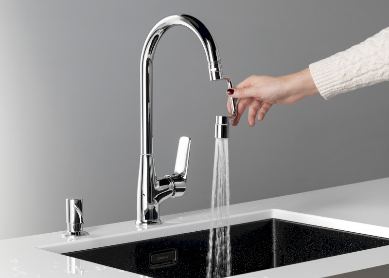 Perlátor s kloubem, vnější závit M24x1, vnitřní závit M22x1, chrom 3358.01