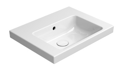 NORM keramické umyvadlo 50x40cm, bez otvoru, bílá ExtraGlaze 8638011