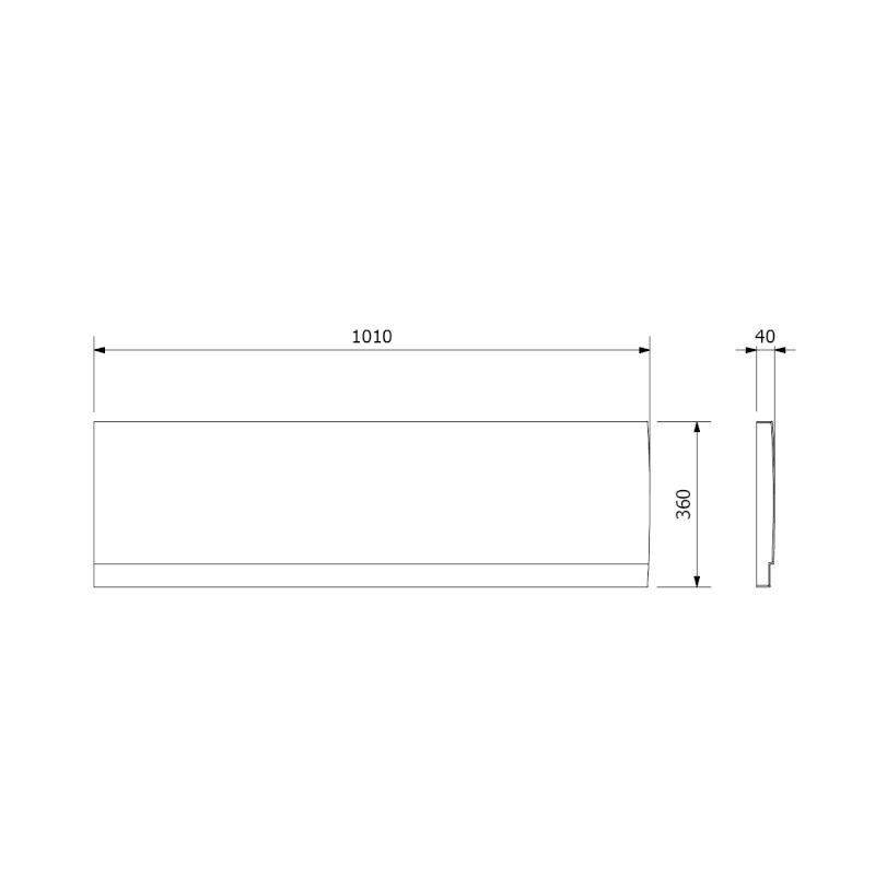 DEEP PLAIN čelní panel 100x36cm, levý 83626