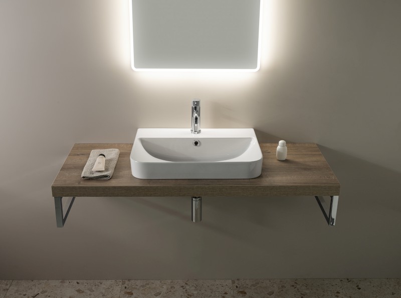 SOTT AQUA keramické umyvadlo zápustné, 57x44cm, bílá 10SQ50057