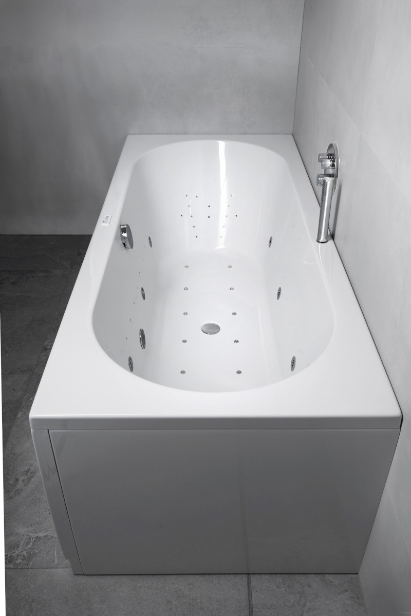 VIVA B hydromasážní vana, 185x80x47cm, Highline Hydro-Air, chrom 71968.6010