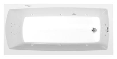 LILY hydromasážní vana, 150x70x39cm, Highline Hydro, chrom 72273.5010