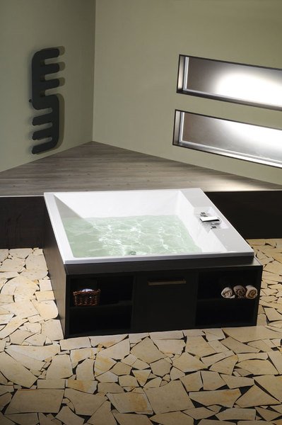 CAME čtvercová vana s konstrukcí 175x175x50cm, bílá 23611