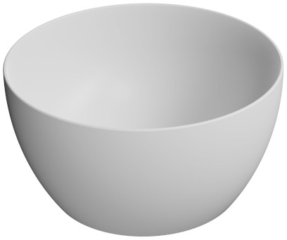 PURA keramické umyvadlo na desku vysoké, průměr 42cm, bílá mat 885209