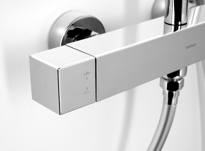 CUBEMIX sprchový sloup s pákovou baterií, chrom CM139