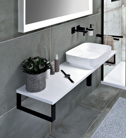 PLATO deska Rockstone 1000x24x360mm, bílá mat PL106-0101