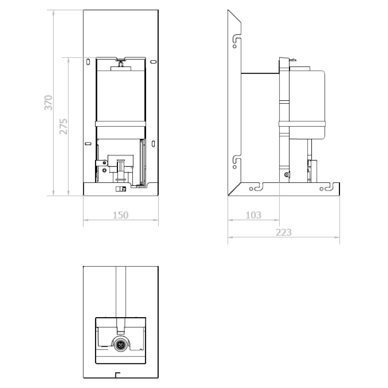 BASIC zrcadlová skříňka 90cm s automatickým dávkovačem mýdla a senzorovým osoušečem rukou MUM000121