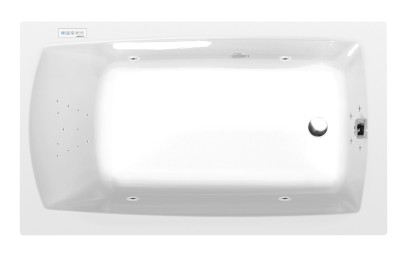 LILY hydromasážní vana, 120x70x39cm, Highline Hydro, chrom 25111.5010