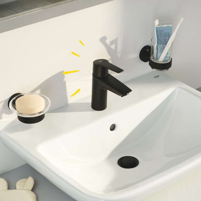 QuickFix Start Umyvadlová baterie s výpustí Push-Open, matná černá GROHE 235502432